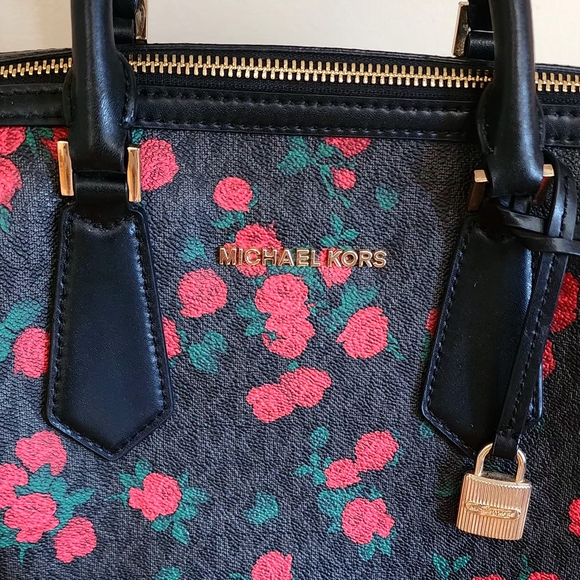 Michael Kors Black Rose Bag - Picture 3 of 5